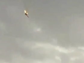 الطائرة العسكرية الروسية تشتعل